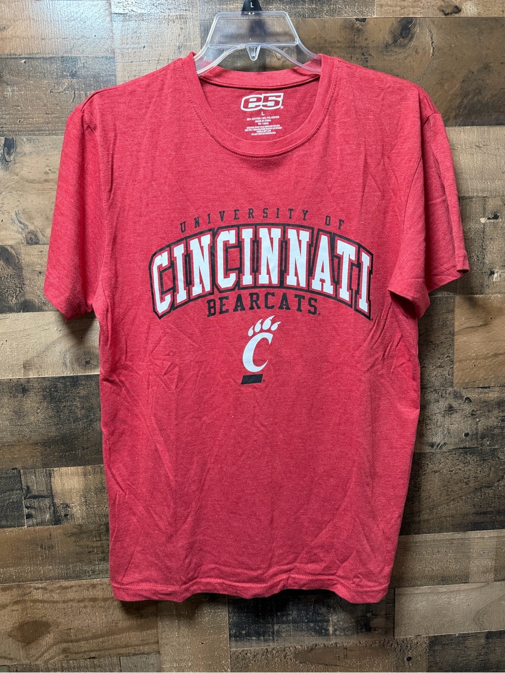 University of Cincinnati Bearcats T-Shirt Men’s Large Red E5 NCAA College Tee